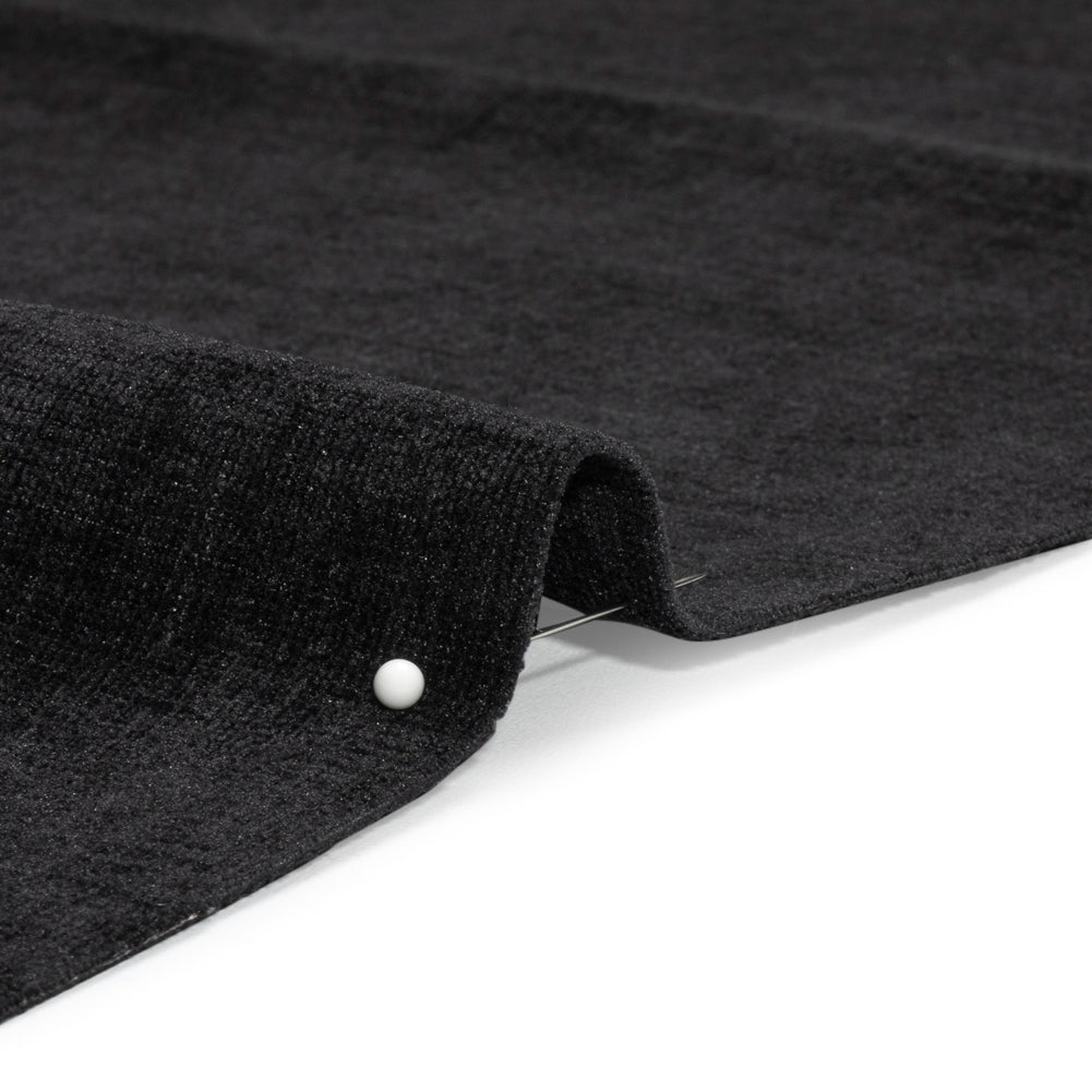 Otta Black Polyester Chenille Woven Detail