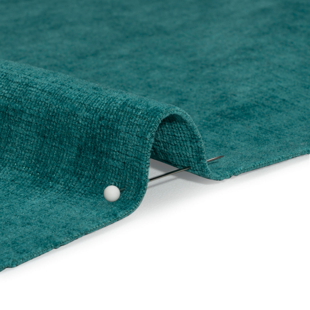 Otta Teal Polyester Chenille Woven Detail