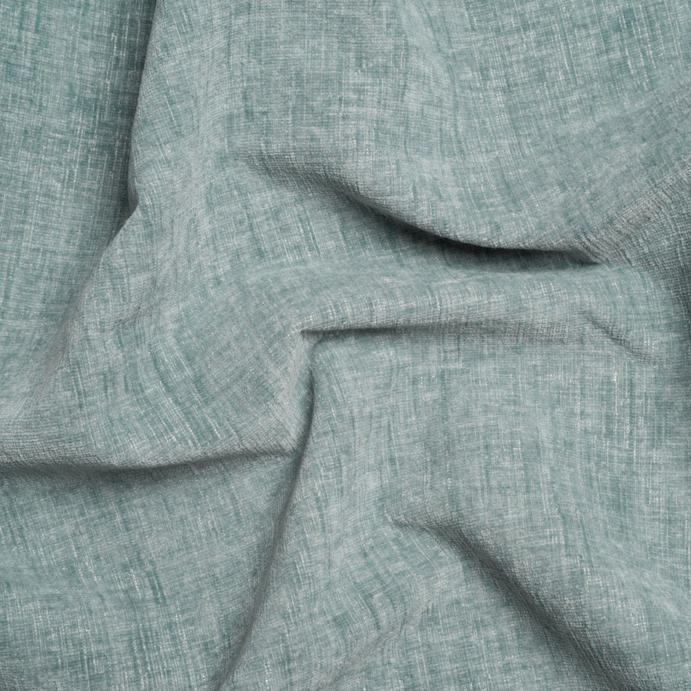 Otta Blue Polyester Chenille Woven