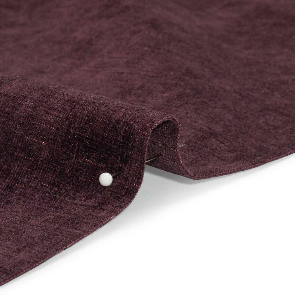 Otta Eggplant Polyester Chenille Woven Detail