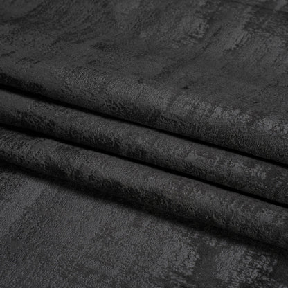 Kasa Black Crosshatching Embossed Knit Velvet Folded