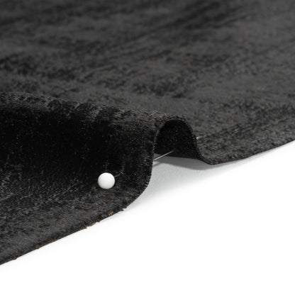Kasa Black Crosshatching Embossed Knit Velvet Detail