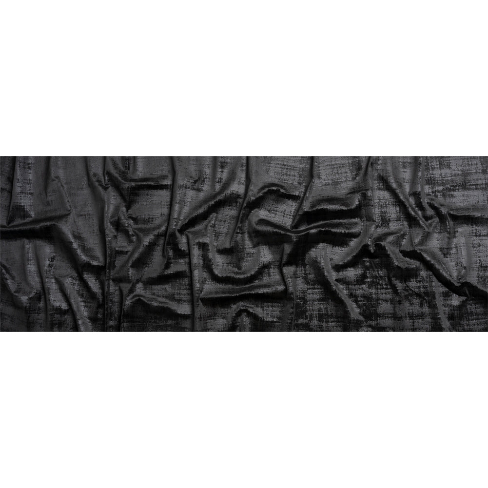 Kasa Black Crosshatching Embossed Knit Velvet Full