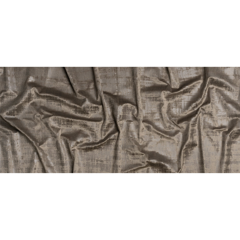 Kasa Taupe Crosshatching Embossed Knit Velvet Full