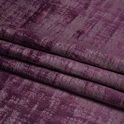 Kasa Eggplant Crosshatching Embossed Knit Velvet Folded