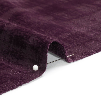 Kasa Eggplant Crosshatching Embossed Knit Velvet Detail