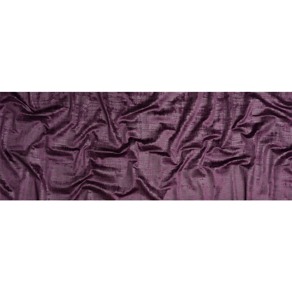Kasa Eggplant Crosshatching Embossed Knit Velvet Full