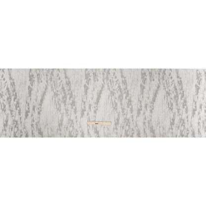 White and Silver Abstract Viscose, Polyester and Linen Drapery Jacquard Full