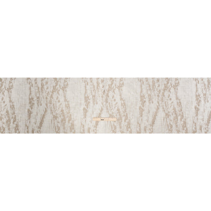 Ivory and Taupe Abstract Viscose, Polyester and Linen Drapery Jacquard Full