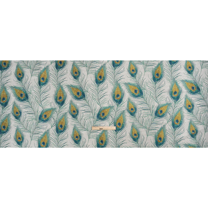 Peacock Green Peacock Feathers Upholstery Jacquard Full