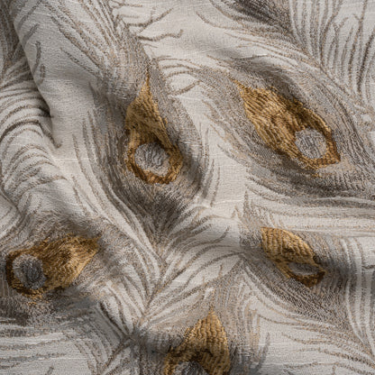 Whisper Peacock Feathers Upholstery Jacquard