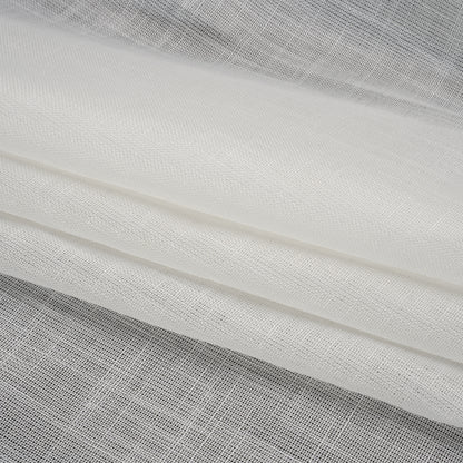 Snow Linen Look Drapery Sheer Woven Folded