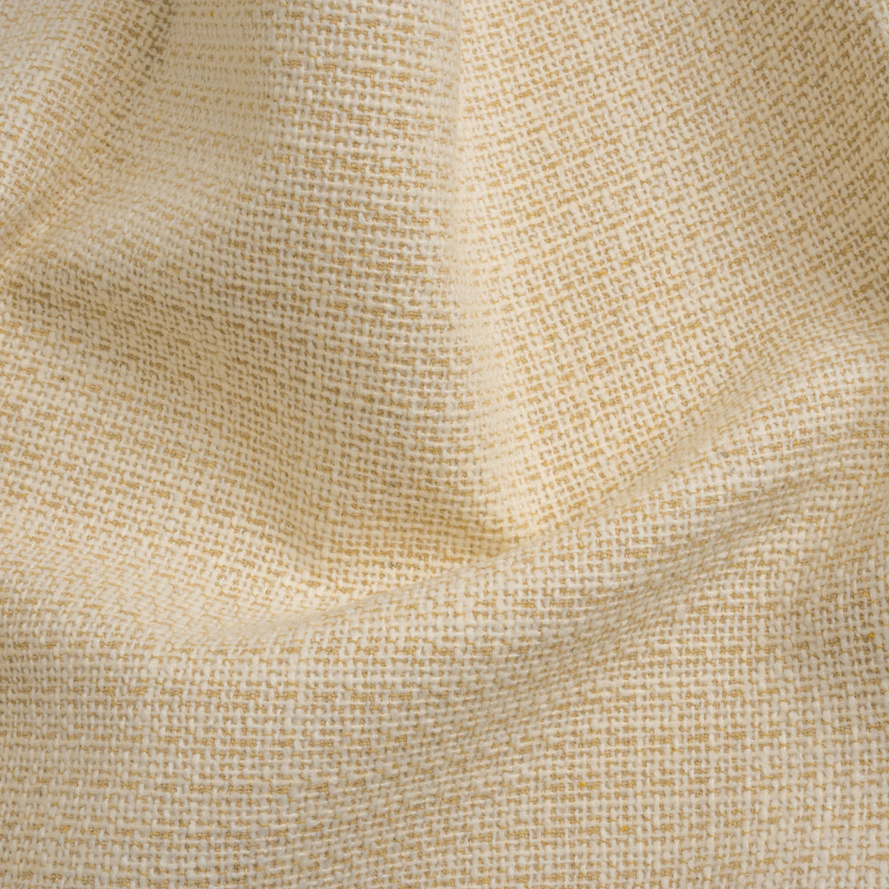 Cream Linen Upholstery Tweed with Felt Like Backing