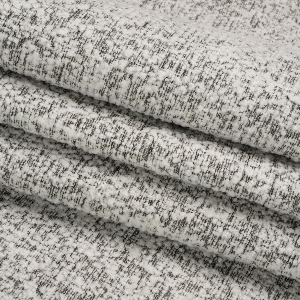 Crypton Stone Polyester Tweedy Upholstery Boucle Folded
