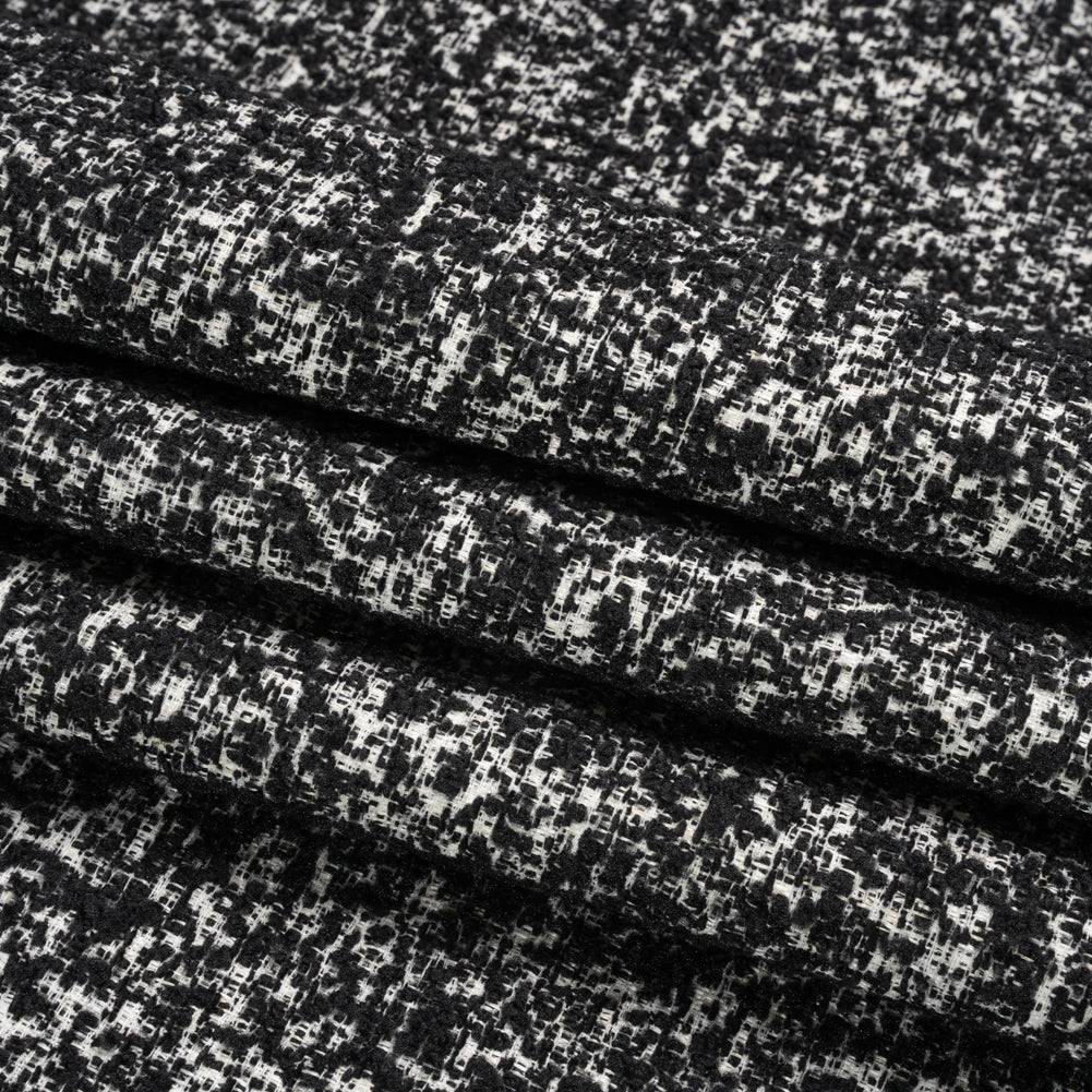 Crypton Zebra Polyester Tweedy Upholstery Boucle Folded