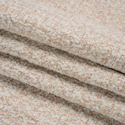 Crypton Blush Polyester Tweedy Upholstery Boucle Folded