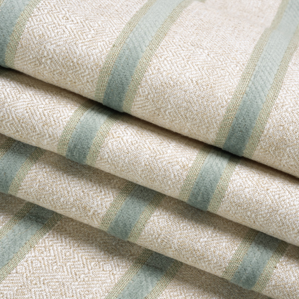Crypton Vapor Chenille Striped Birdseye Upholstery Twill Folded