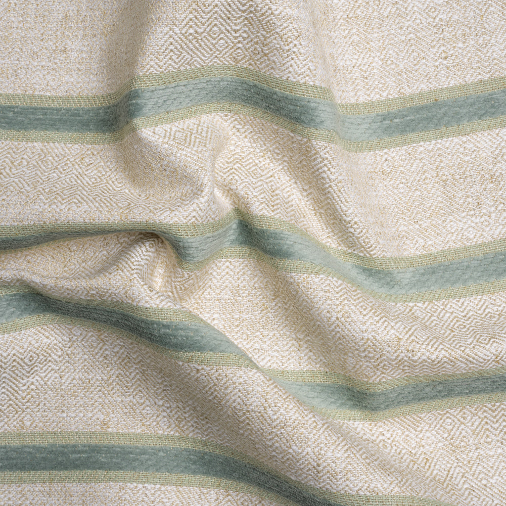 Crypton Vapor Chenille Striped Birdseye Upholstery Twill