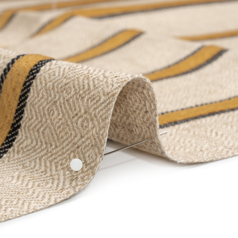 Crypton Inca Chenille Striped Birdseye Upholstery Twill Detail