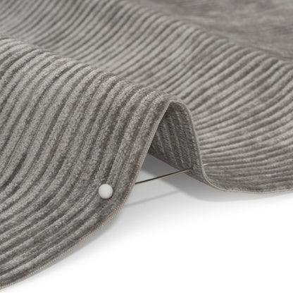Crypton Pewter Stain Resistant Upholstery Corduroy Detail