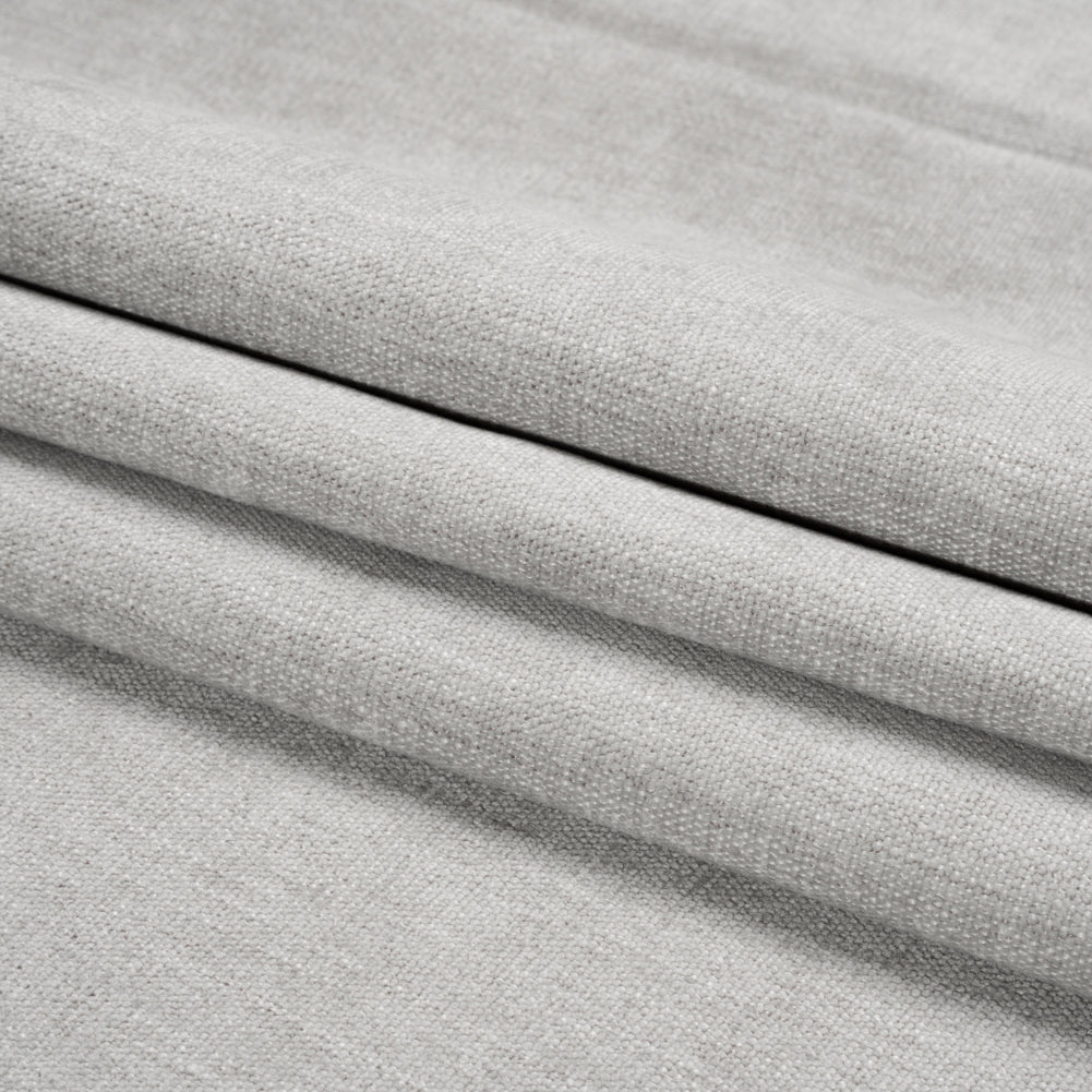 Crypton Pewter Stain Resistant Performance Upholstery Chenille Woven Folded