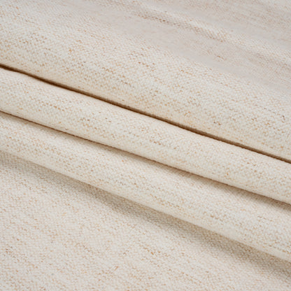 Crypton Snow Stain Resistant Polyester and Linen Chenille Upholstery Woven Folded