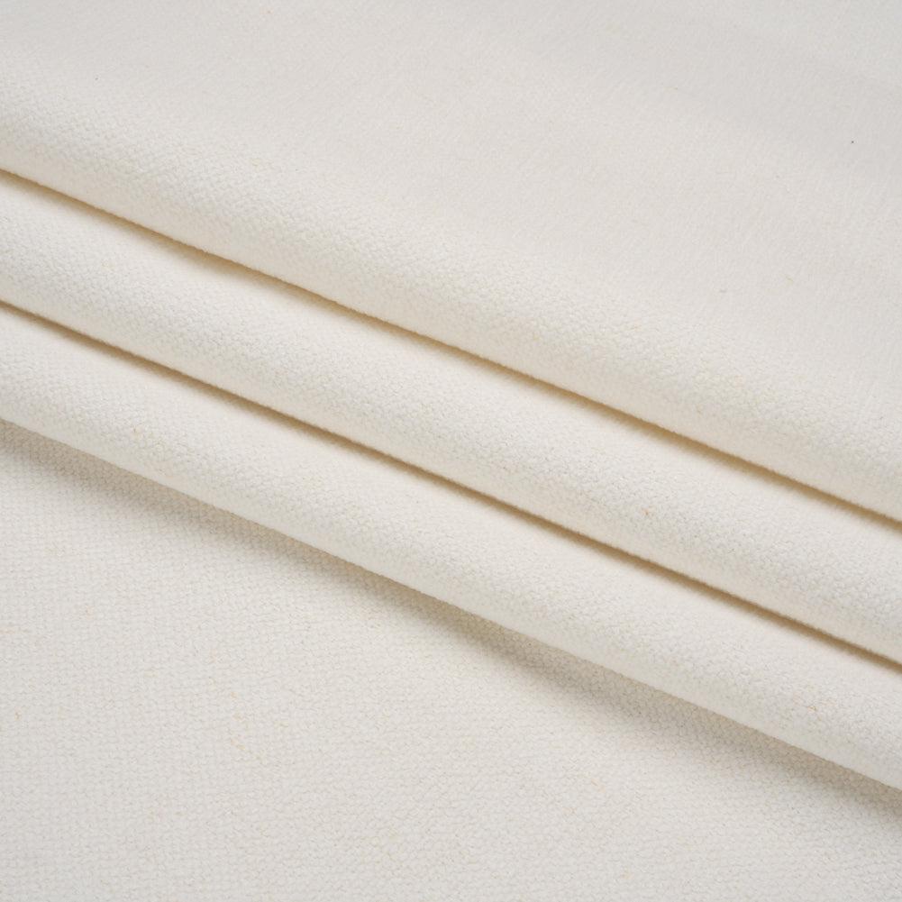 Crypton Marshmallow Stain Resistant Polyester and Linen Chenille Upholstery Woven Folded