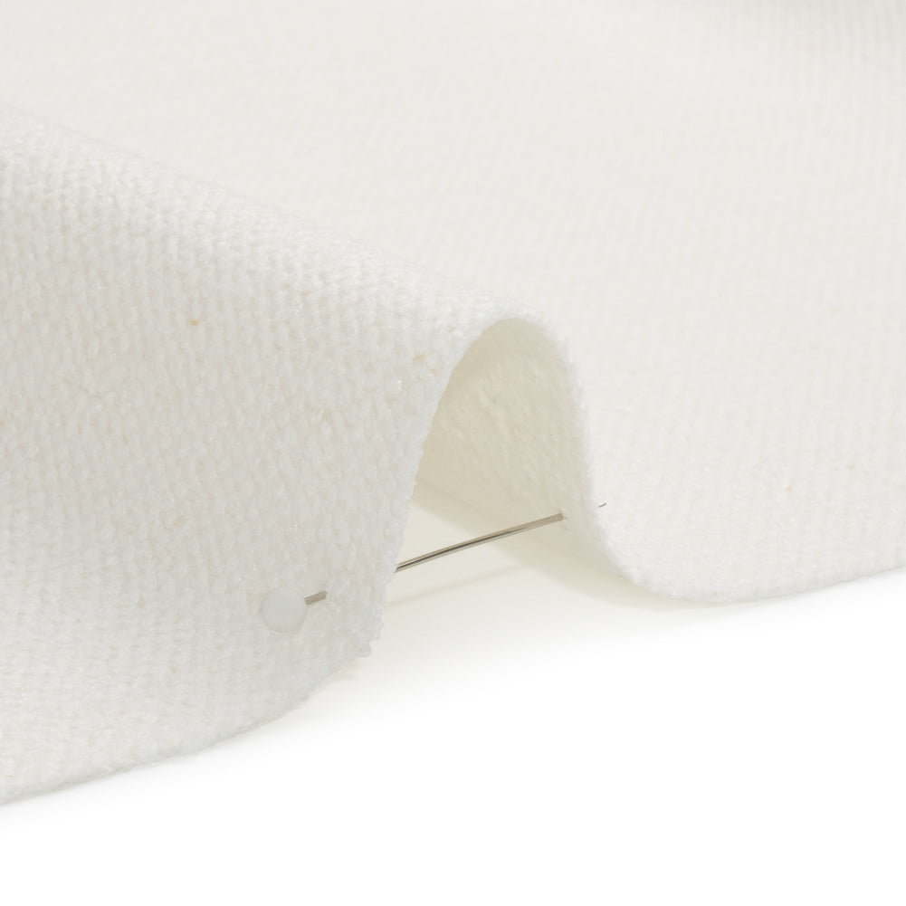 Crypton Marshmallow Stain Resistant Polyester and Linen Chenille Upholstery Woven Detail