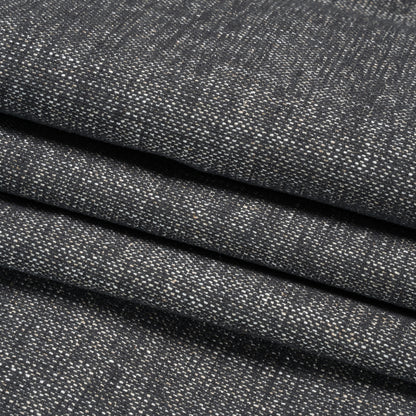 Crypton Charcoal Stain Resistant Polyester and Linen Chenille Upholstery Woven Folded