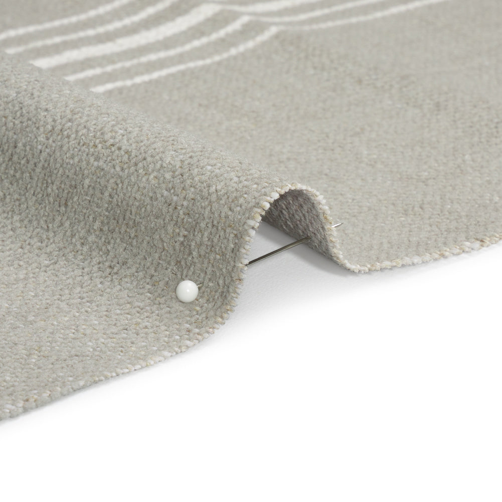 Crypton Stone Striped Stain Resistant Polyester and Linen Chenille Upholstery Woven Detail