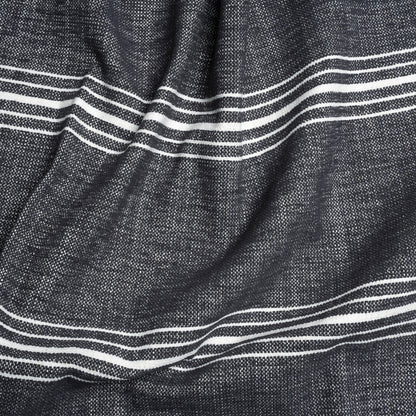 Crypton Charcoal Striped Stain Resistant Polyester and Linen Chenille Upholstery Woven