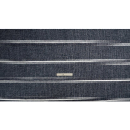 Crypton Indigo Striped Stain Resistant Polyester and Linen Chenille Upholstery Woven Full