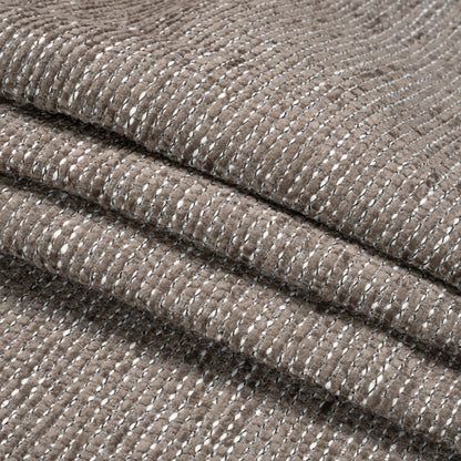 Crypton Pewter Tweedy Stain Resistant Chenille Woven Folded