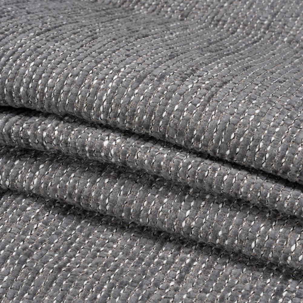 Crypton Platinum Tweedy Stain Resistant Chenille Woven Folded