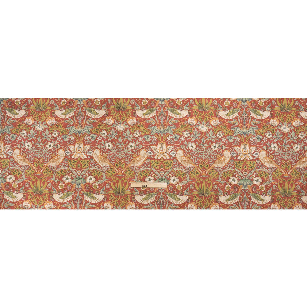 Red Strawberry Thief Printed Micro Chenille Full