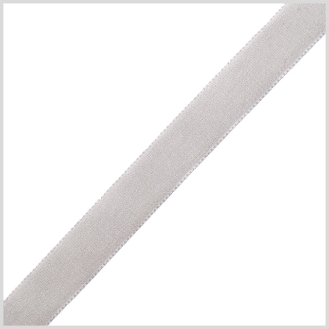 0.625" Gray Nylon Velvet Ribbon