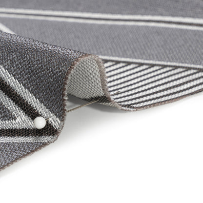 Silver, Charcoal and Gray Deco Diamonds Polyester Jacquard Detail