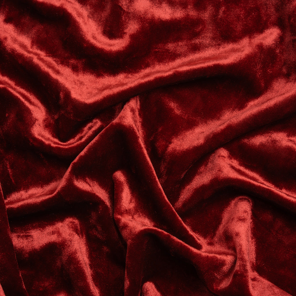 Crushed Velour - Brick Red - Auguste Collection