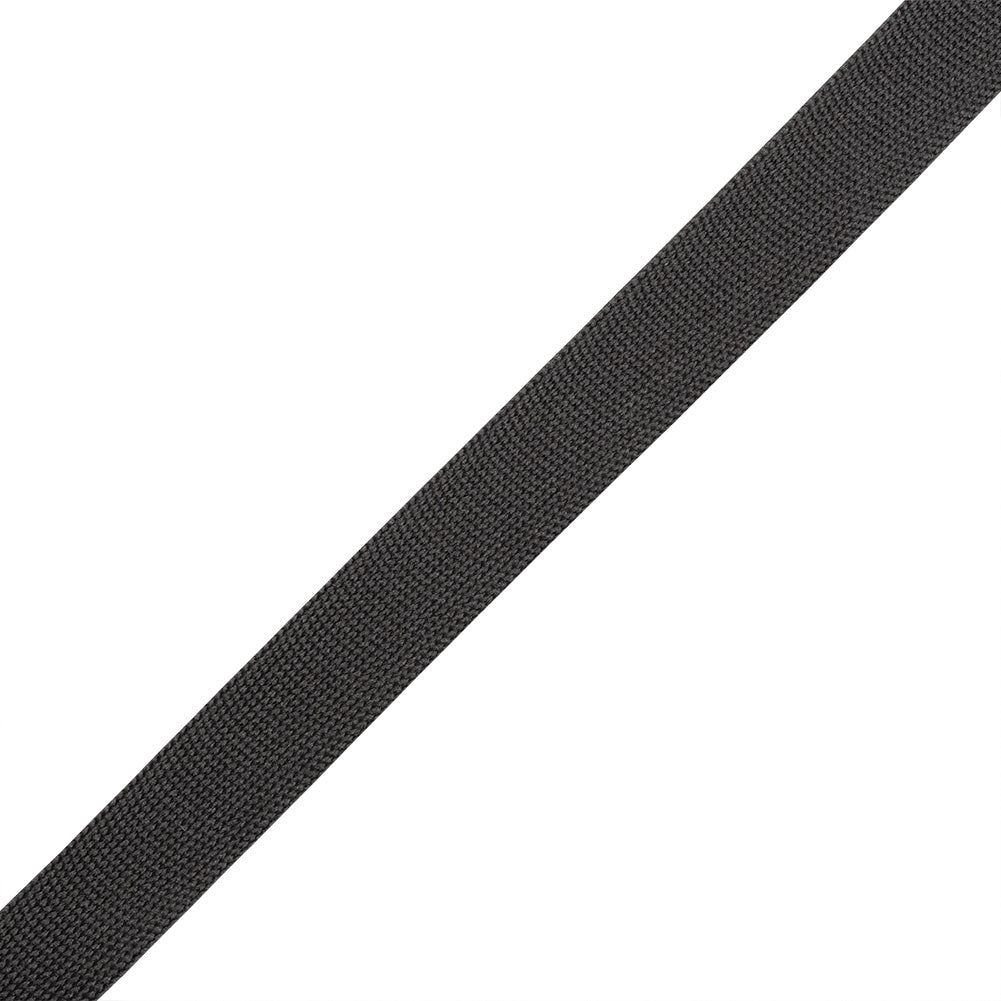 Dark Gray Polyester Knit Tape - 12mm Folded