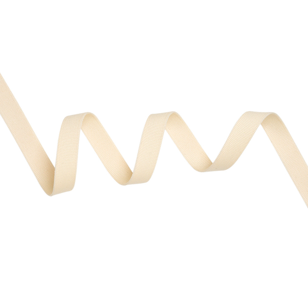 Cream Polyester Knit Tape - 12mm