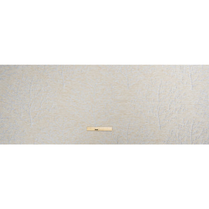 Luminous Baby Blue and Heathered Beige Winter Trees Lightweight Polyester and Linen Brocade