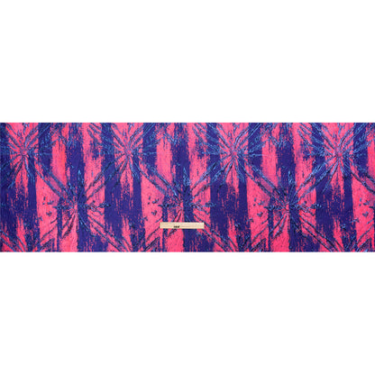 Metallic Blue, Royal and Hot Pink Exploding Flowers and Brushstrokes Luxury Brocade