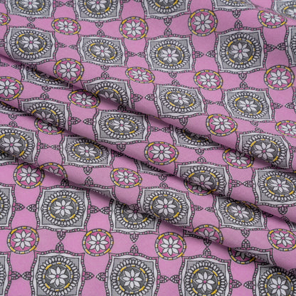 Rayon Batiste - Lavender and Gray Floral Charms Full