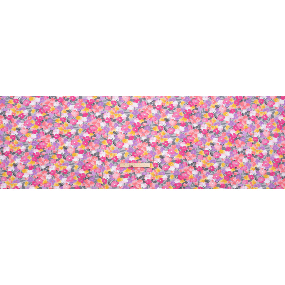 Stretch Rayon Jersey - Pink, Purple and Yellow Floral Full