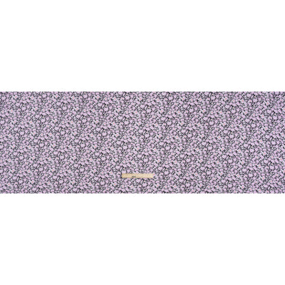 Rayon Batiste - Charcoal, White and Pink Floral Drape
