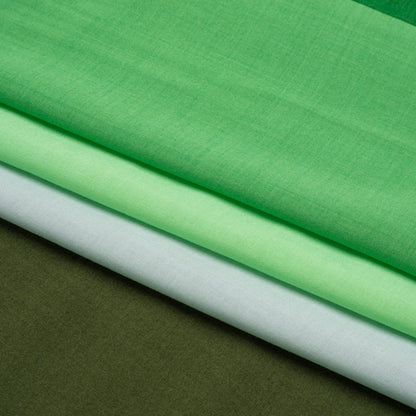 Rayon Batiste - Green Wide Stripes Full
