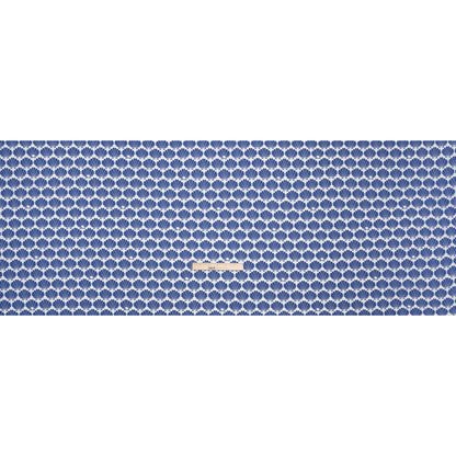 Cotton and Rayon Shirting - Blue and White Seashells Drape