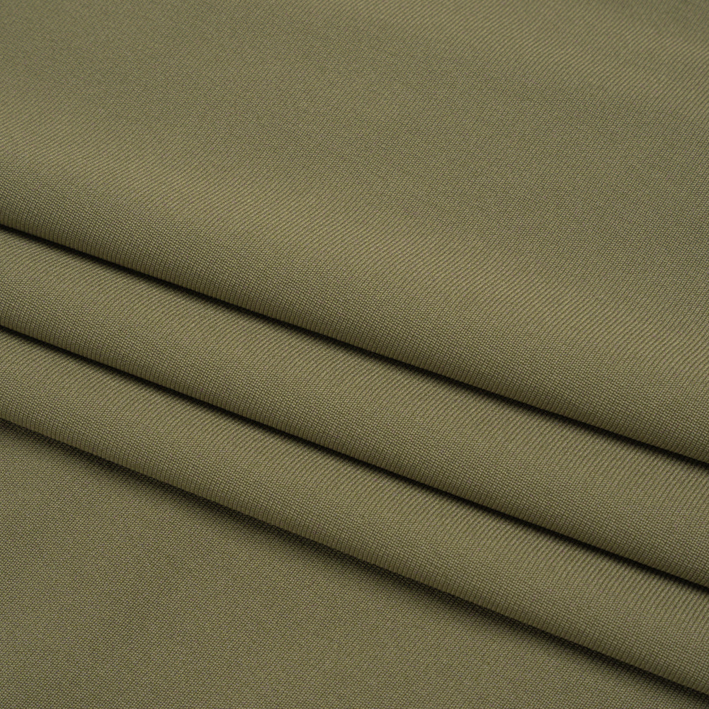 Polyester Interlock Knit - Light Olive Green Folded