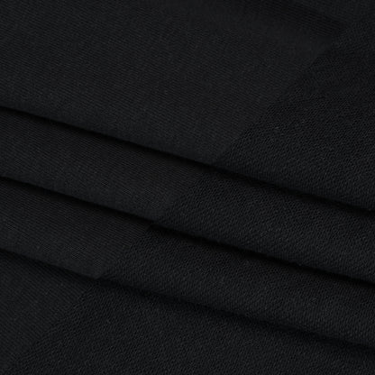 Cotton and Polyester French Terry - Black Folded
