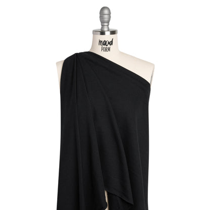 Cotton and Polyester French Terry - Black Drape